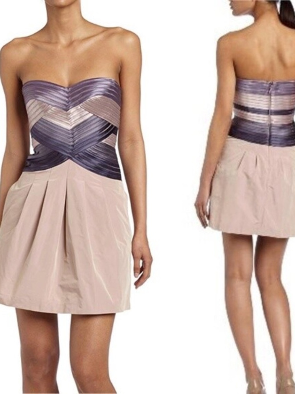 BCBG Maxazria Fit and Flare Hana Corset Dress - 0